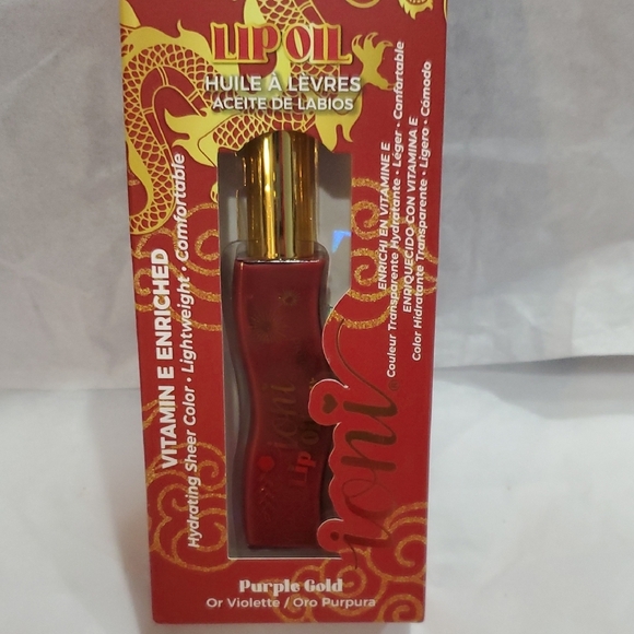2pack vitamin E enriched hydrating sheer red and purple gold tinted lip oils new - Picture 2 of 10